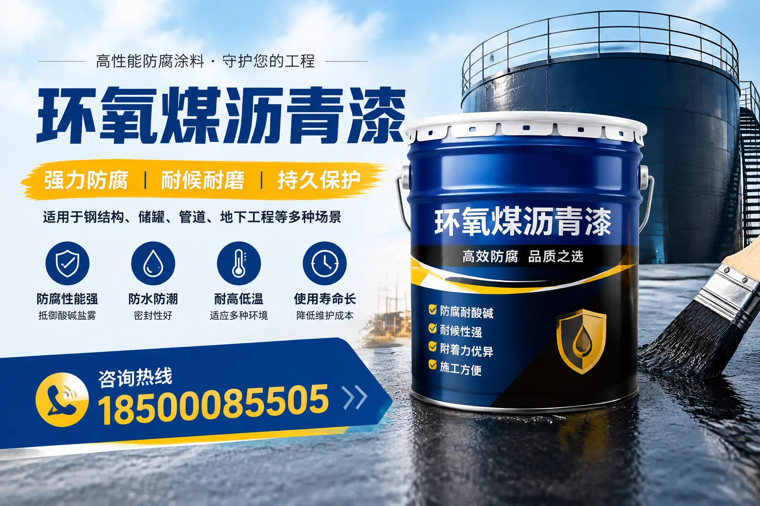 环氧煤沥青漆在工业中的应用，武威企业的选择